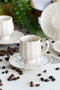 Hermia Lale 12 Juego de tazas de café de 12 piezas en porcelana blanca